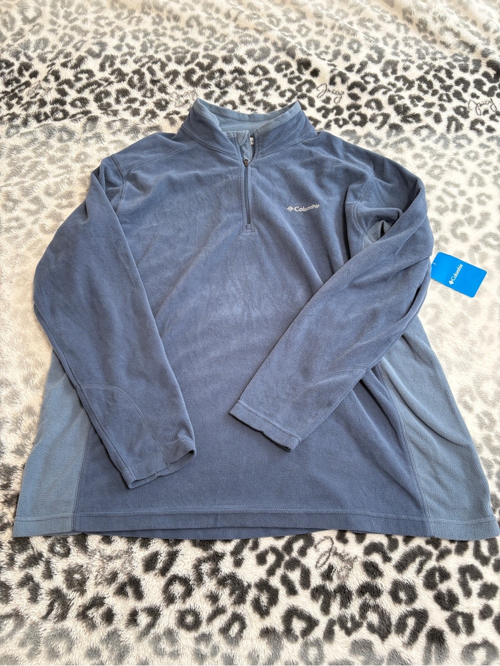 Columbia Men's Blue Klamath Range II Half Zip Fleece Pullover